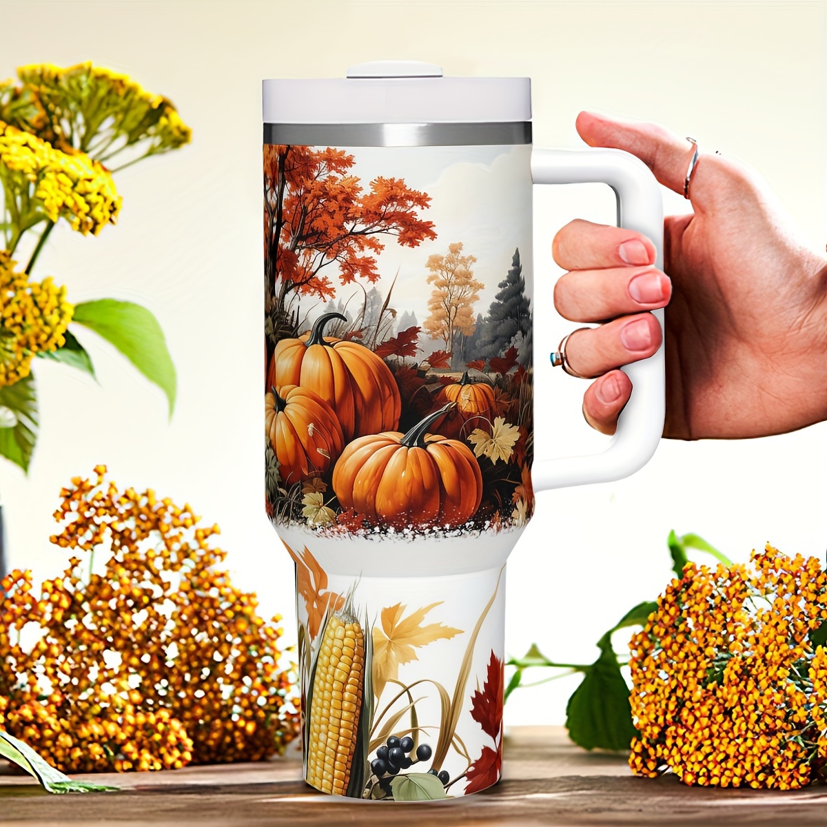 1 adet 40oz Sonbahar Balkabakl - Travel Accessories Ideas incelemesi ve fiyatı