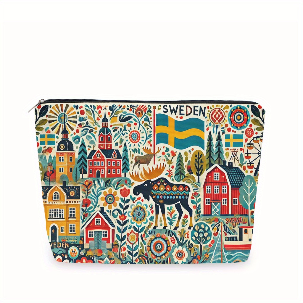 İsveç temalı bir makyaj çantas - Travel Accessories Jewelry incelemesi ve fiyatı